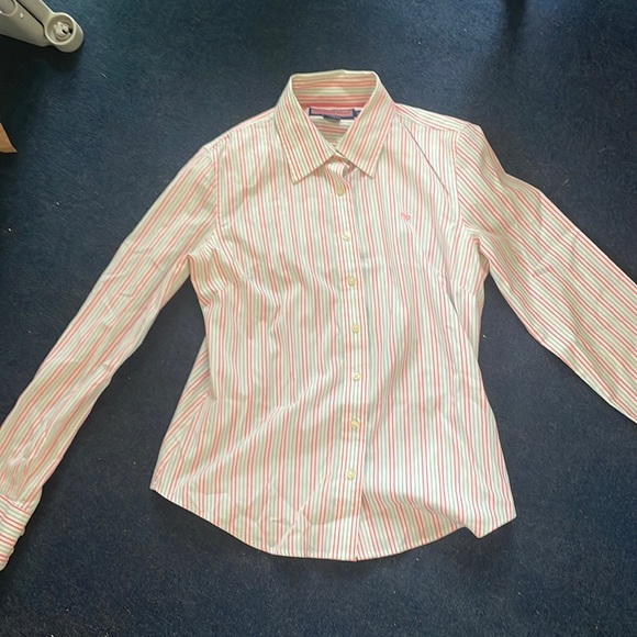 Vineyard Vines Teal and Pink Button Down Short - Picture 3 of 6